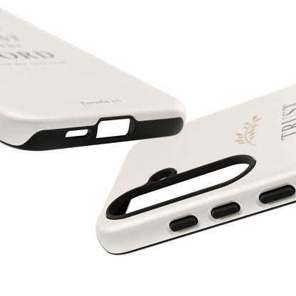 Proverbs 3:5 Christian Phone Case Trust in the Lord Minimalist Faith Cover