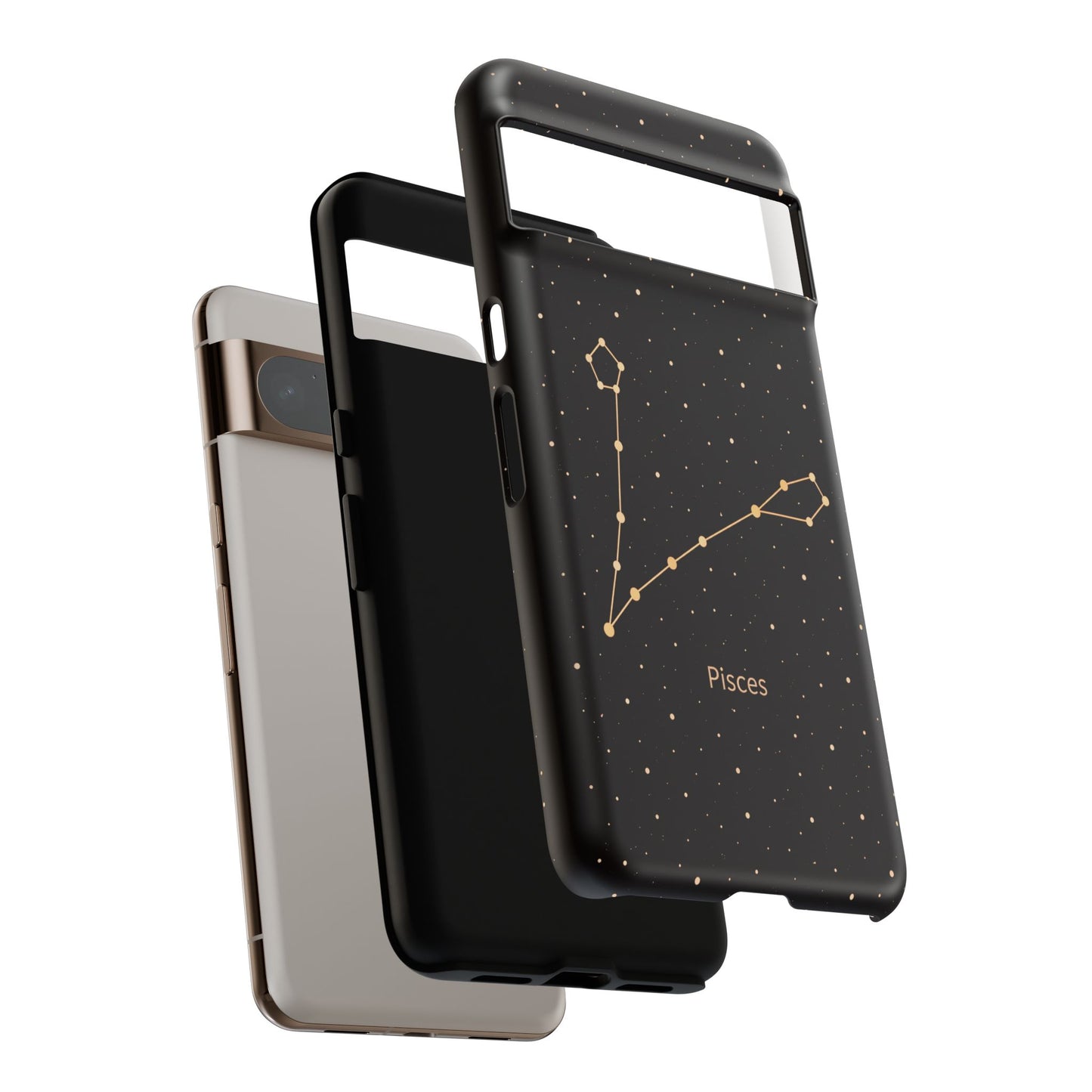 Pisces Zodiac Constellation Phone Case – Luxe Gold Celestial Cover