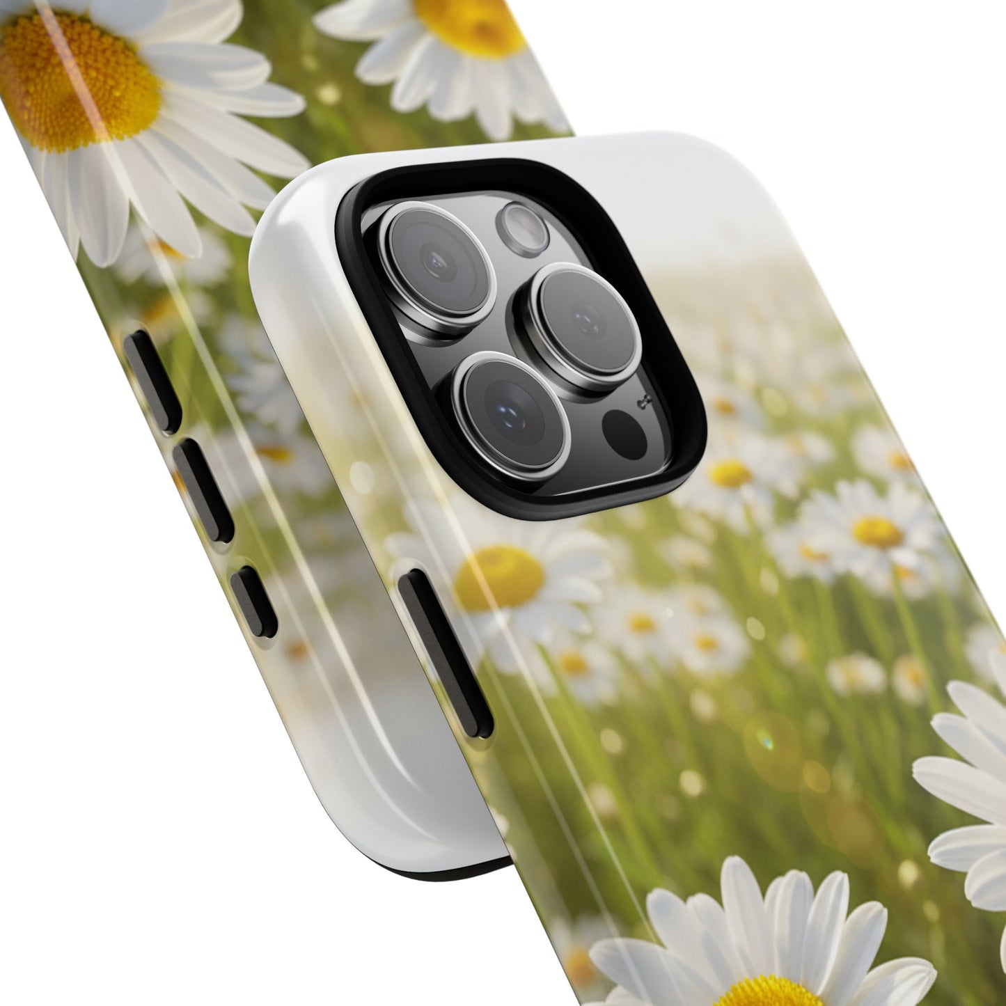 Daisy Phone Case – Floral Spring Field Tough Protective Case (iPhone, Samsung, Pixel)