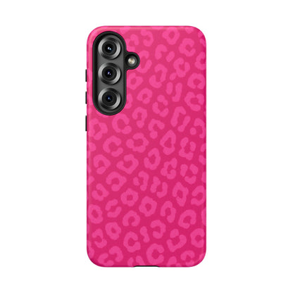 Hot Pink Leopard Print Phone Case – Bold Coquette Leopard Tough Case