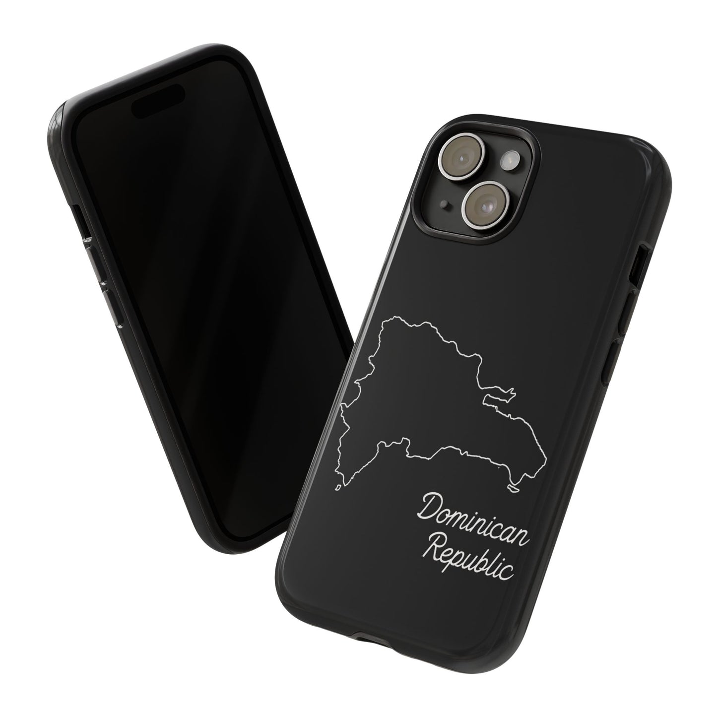 Dominican Republic Outline Phone Case – Minimal Country Map Tough Case (iPhone, Samsung, Pixel)