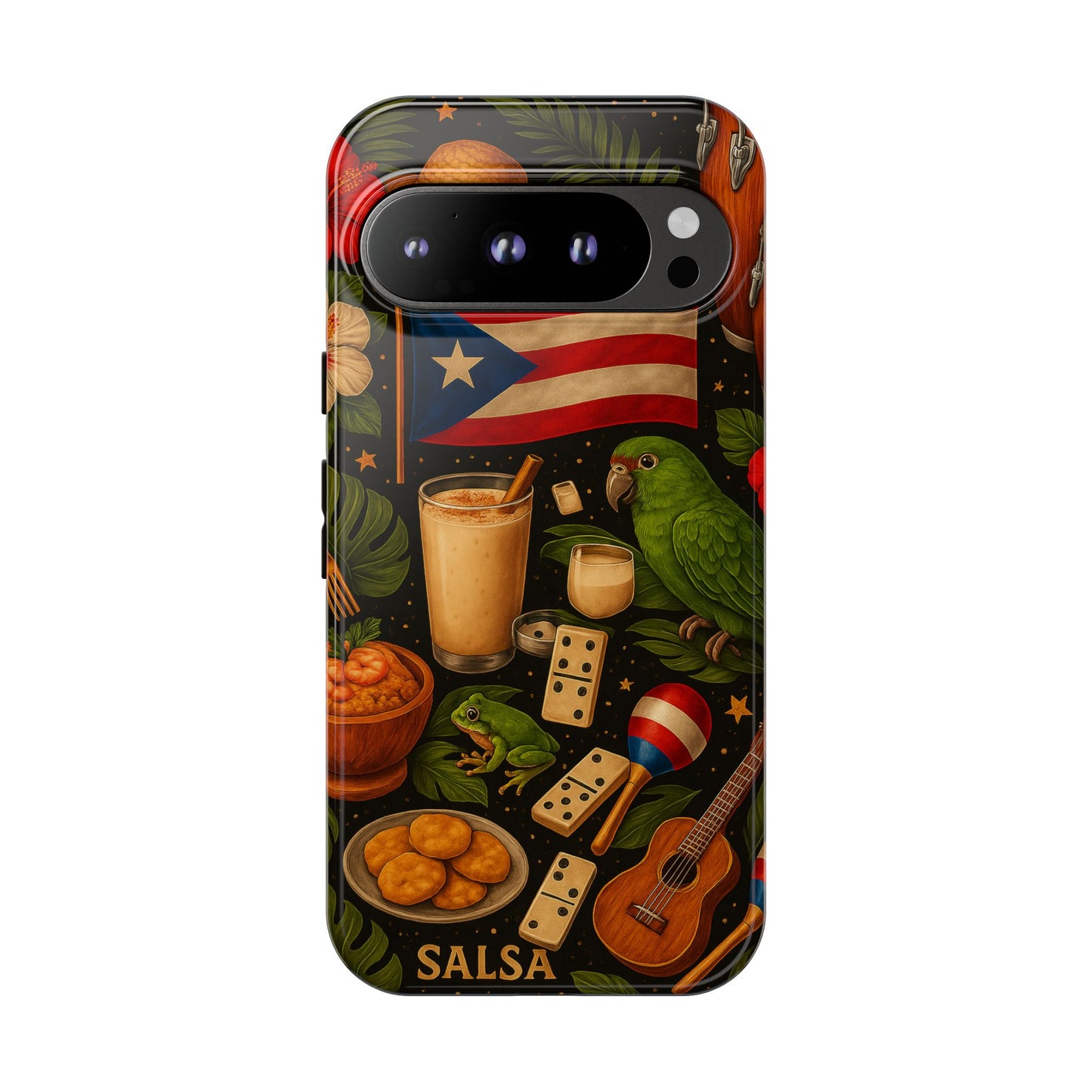 Puerto Rican Culture Phone Case | Boricua Icons Caribbean Aesthetic Tough Protective Case