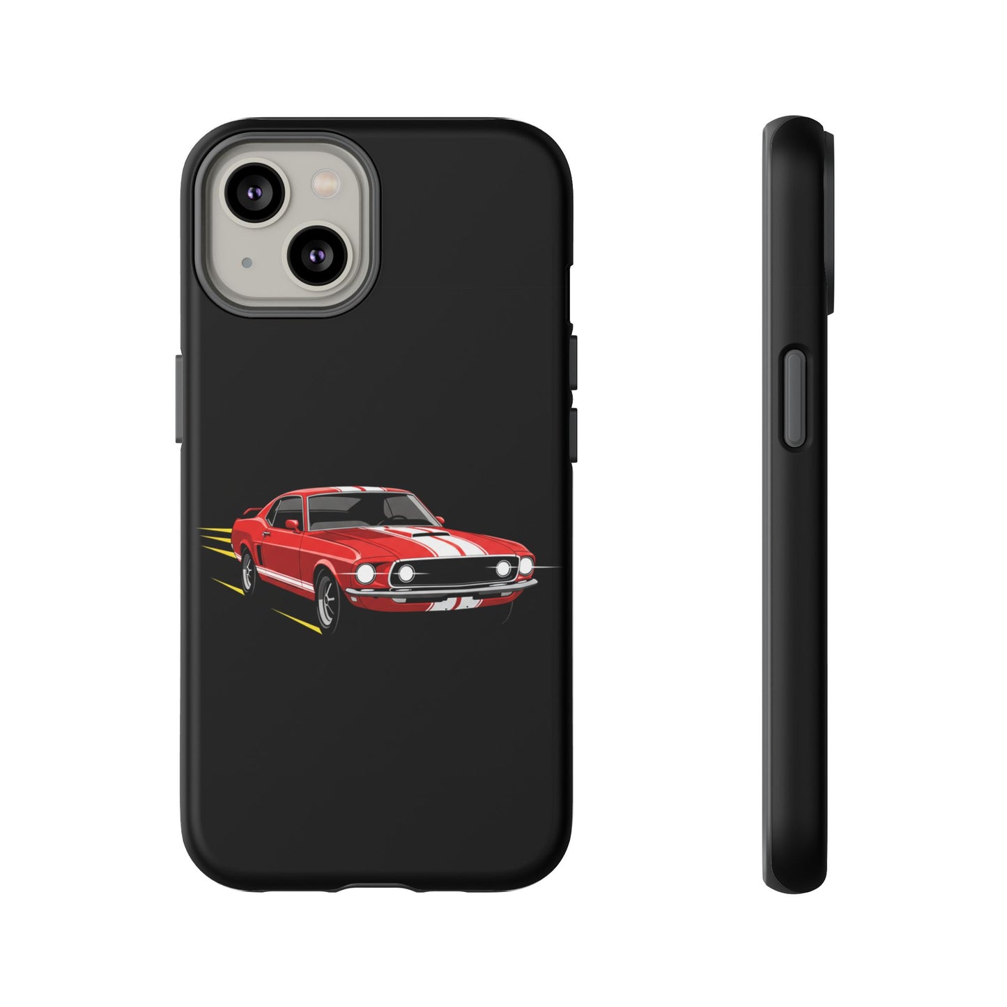 Red Muscle Car Phone Case – Classic Car Racing Tough Protective Case