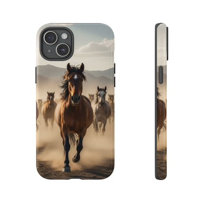 Running Horses Phone Case | Wild Mustang Herd Tough Protective Cover