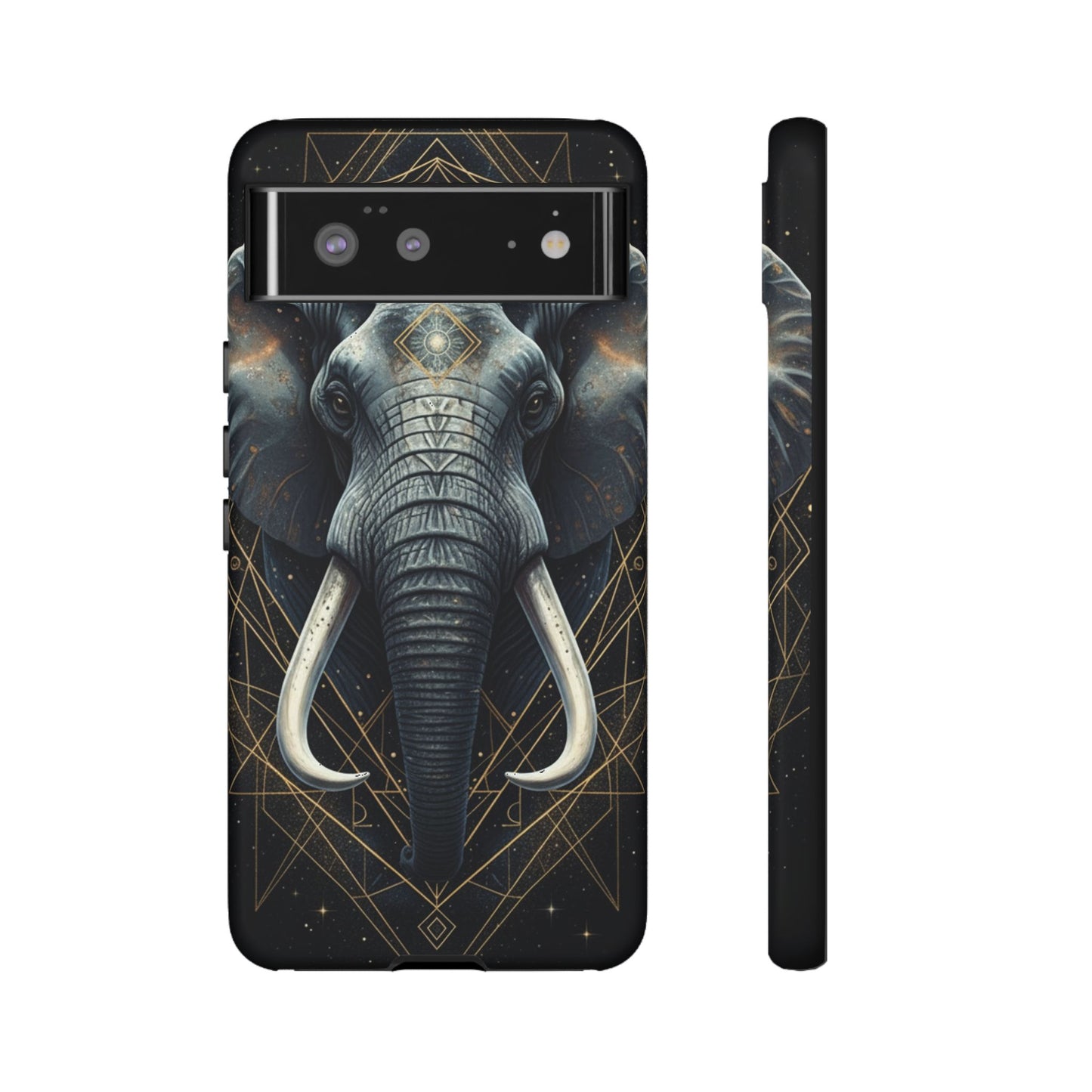 Elephant Mandala Phone Case | Minimal Gold Accent Tough Case