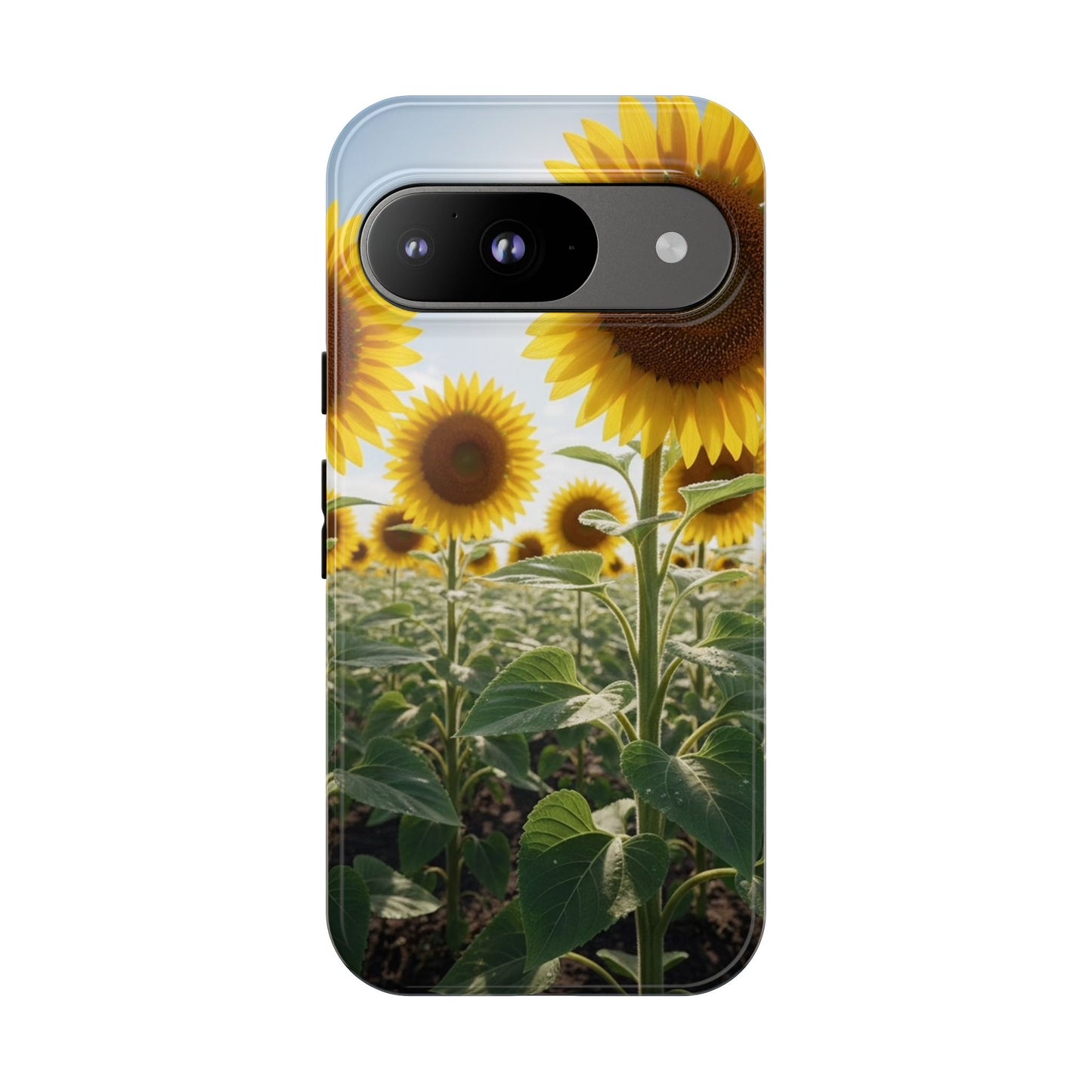 Sunflower Field Phone Case | Golden Hour Floral Aesthetic | Bright Summer Tough Case