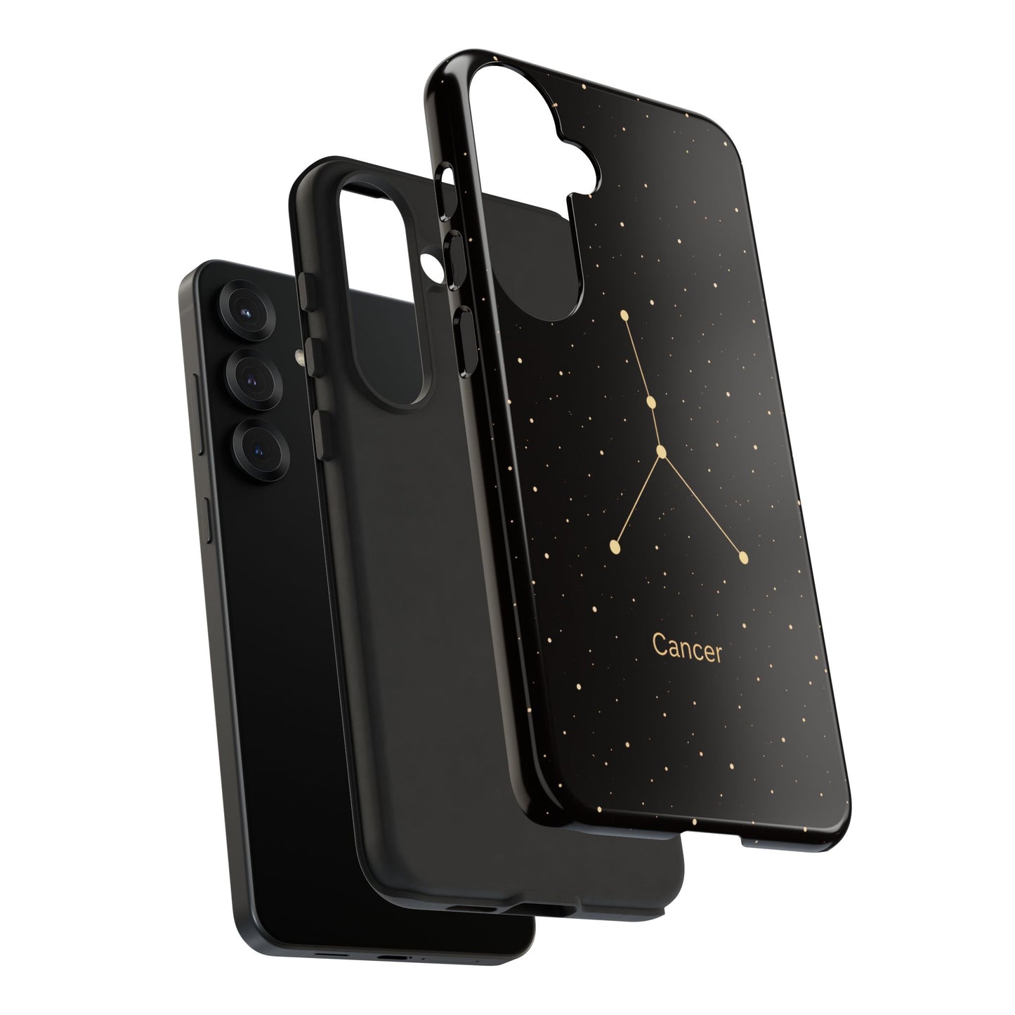 Cancer Zodiac Constellation Phone Case – Luxe Gold Celestial Cover