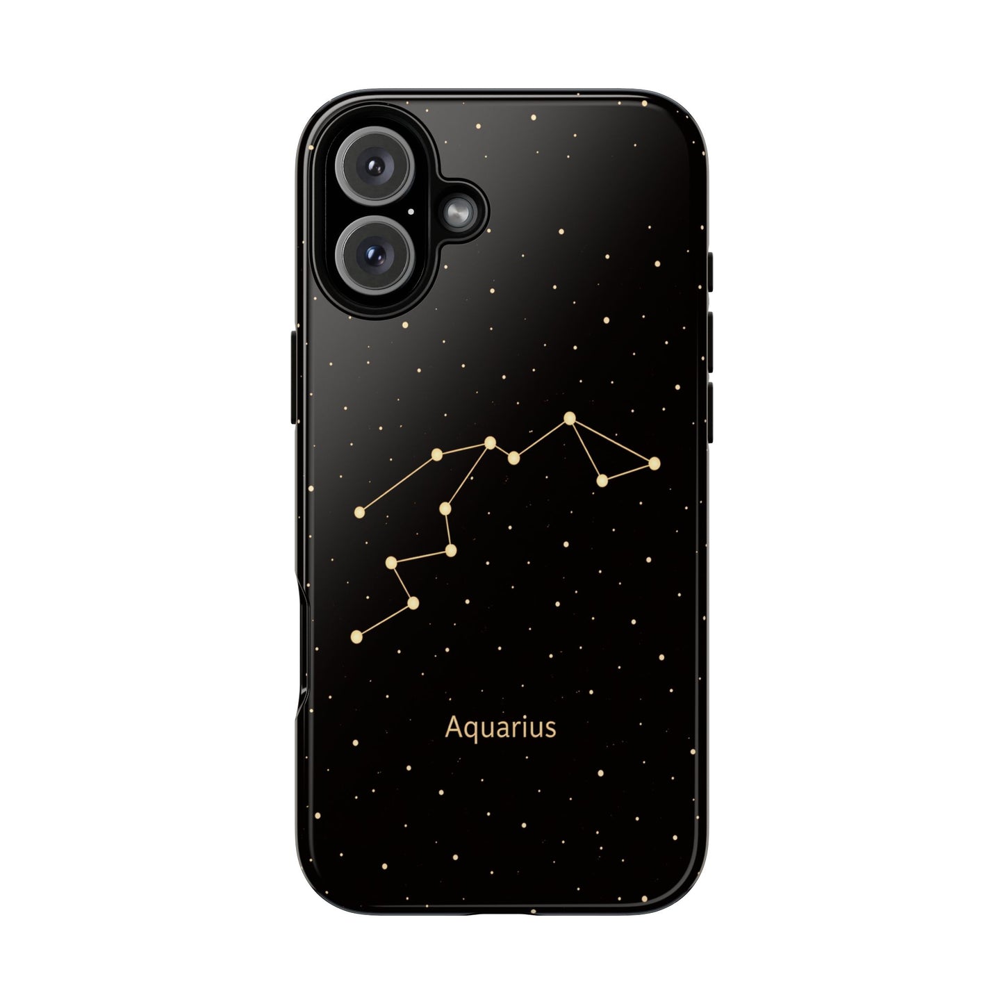 Aquarius Zodiac Constellation Phone Case – Luxe Gold Celestial Cover
