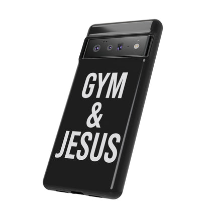 Gym & Jesus Phone Case Christian Faith Workout Gym Motivation Case