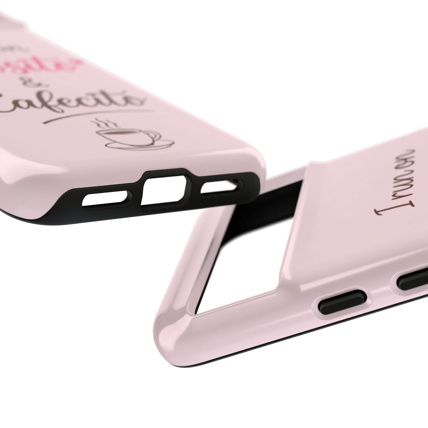 I Run on Diosito y Cafecito Phone Case, Pink Aesthetic Latina Faith Coffee Case, Girly Protective iPhone Samsung Cover