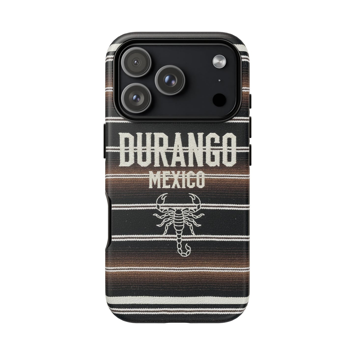 Durango Mexico Phone Case | Serape Scorpion Western Design | Mexican Heritage Tough Case for iPhone & Samsung