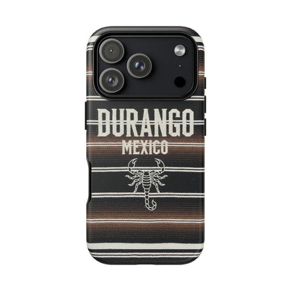 Durango Mexico Phone Case | Serape Scorpion Western Design | Mexican Heritage Tough Case for iPhone & Samsung