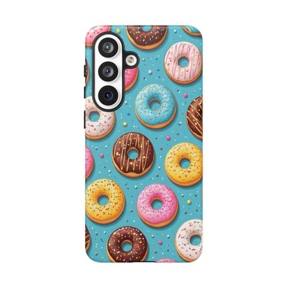 Cute Donut Pattern Phone Case – Colorful Sprinkles Dessert Design for Iphone, Samsung Galaxy and Pixel