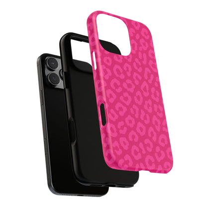 Hot Pink Leopard Print Phone Case – Bold Coquette Leopard Tough Case