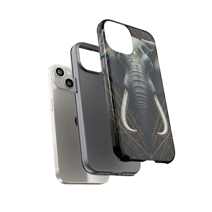 Elephant Mandala Phone Case – Black and Gold Spiritual Elephant Tough Protective Case