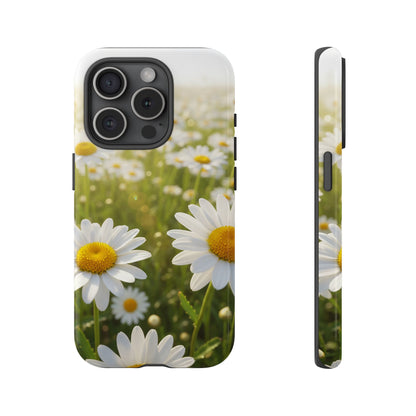 Daisy Phone Case – Floral Spring Field Tough Protective Case (iPhone, Samsung, Pixel)