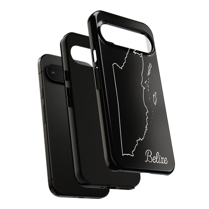 Belize Outline Phone Case – Minimal Country Map Tough Case (iPhone, Samsung, Pixel)
