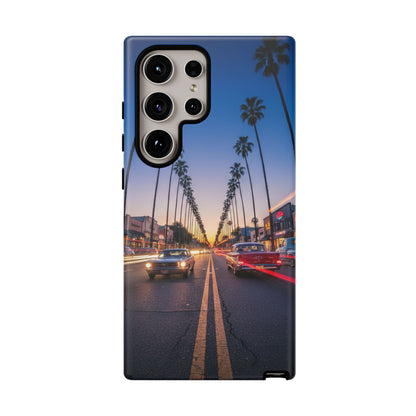 LA Sunset Boulevard Phone Case | Palm Tree Sunset Aesthetic | City Night Tough Case