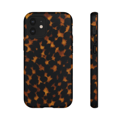 Tortoiseshell Pattern Tough Phone Case | Classic Leopard-Style Protective Cover