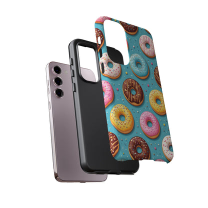 Cute Donut Pattern Phone Case – Colorful Sprinkles Dessert Design for Iphone, Samsung Galaxy and Pixel
