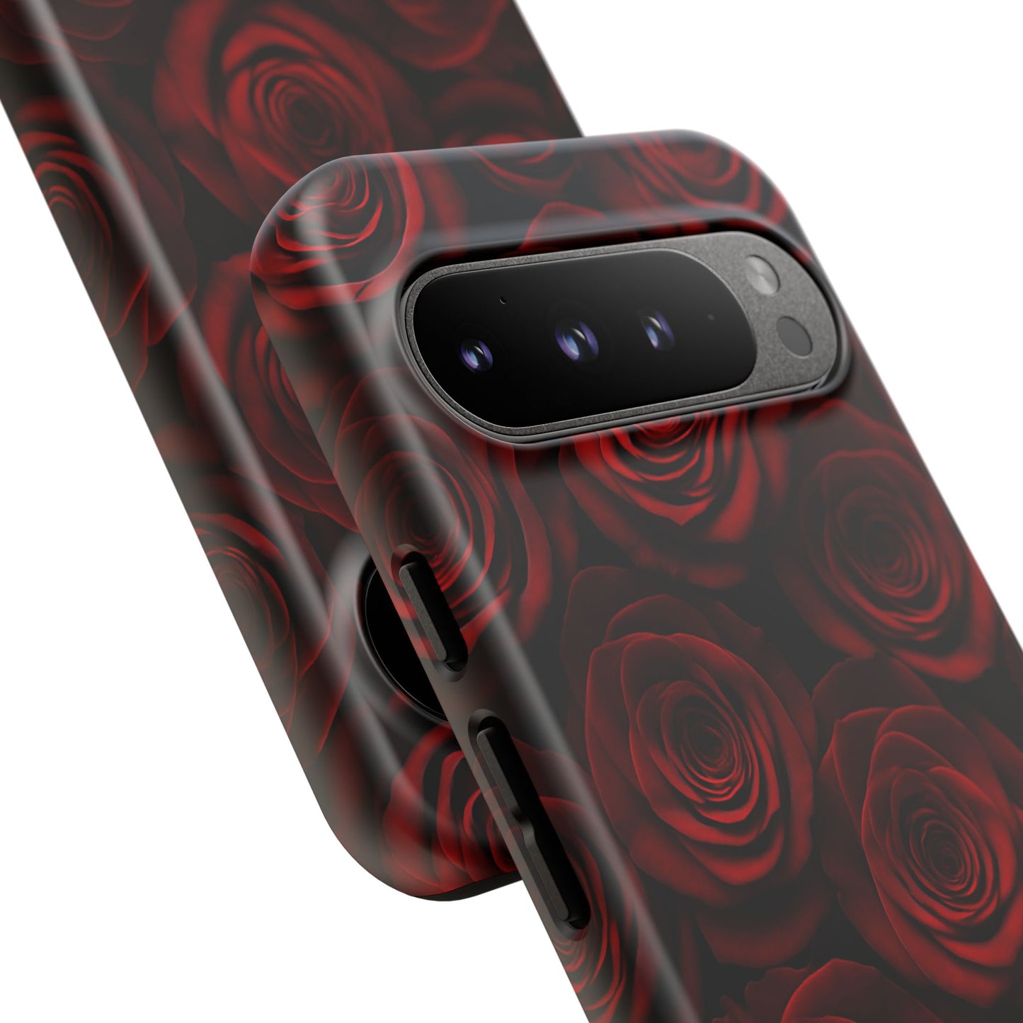 Dark Red Rose Phone Case – Gothic Floral Tough Case (iPhone, Samsung, Pixel)