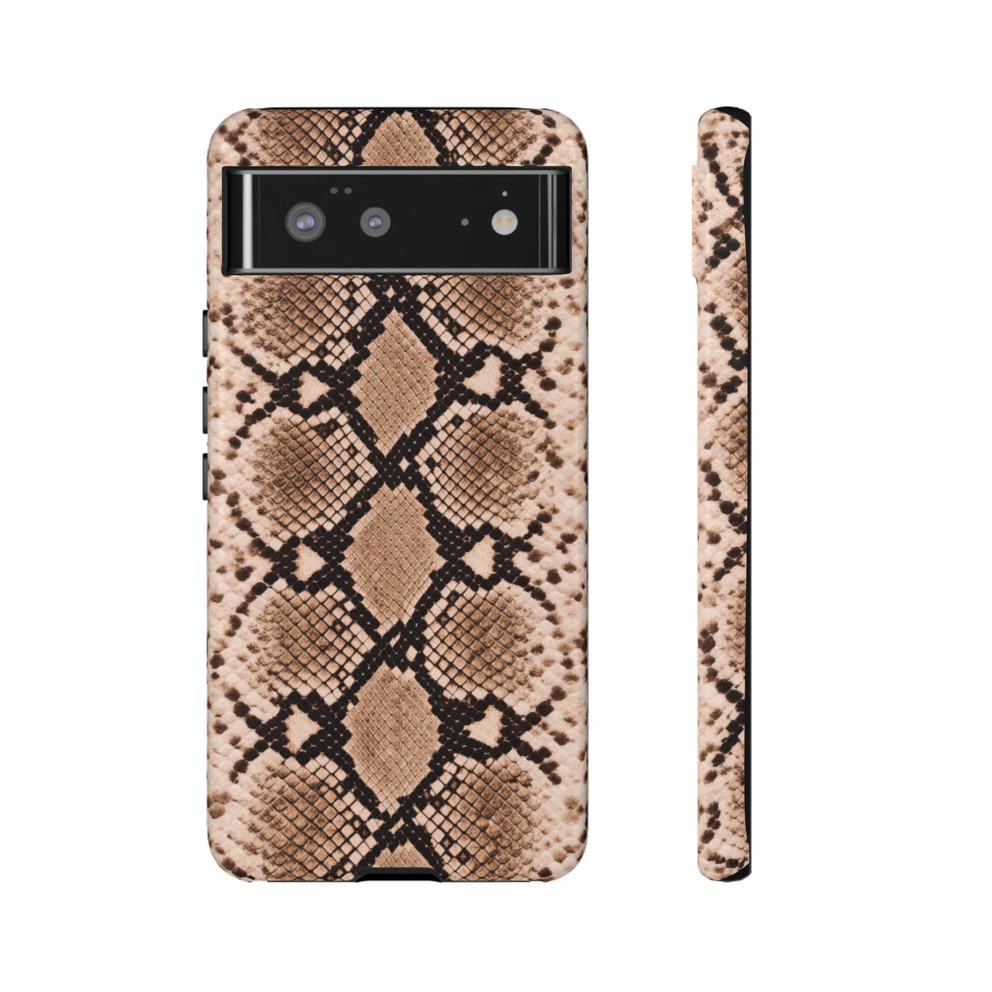Snake Print Phone Case – Brown Python Pattern Slim Protective Cover for Iphone, Samsung Galaxy and Pixel