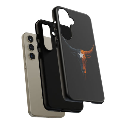 Texas Longhorn Skull Phone Case Western Cowboy Bull iPhone Samsung Cover