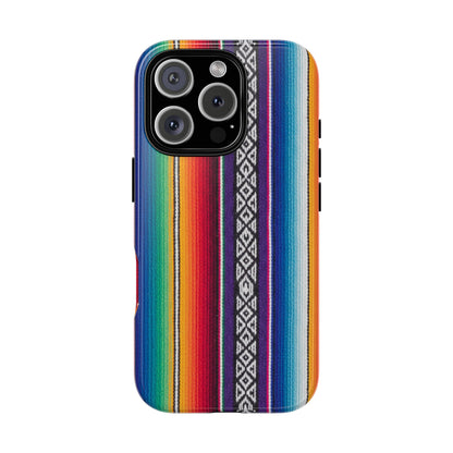 Serape Stripe Phone Case – Colorful Mexican Blanket Pattern Tough Case