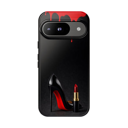 Dark Feminine Red Drip Phone Case – Gothic Glam Tough Cover