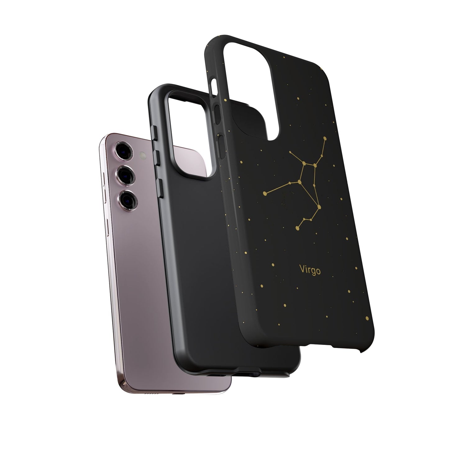 Virgo Zodiac Constellation Phone Case – Luxe Gold Celestial Cover