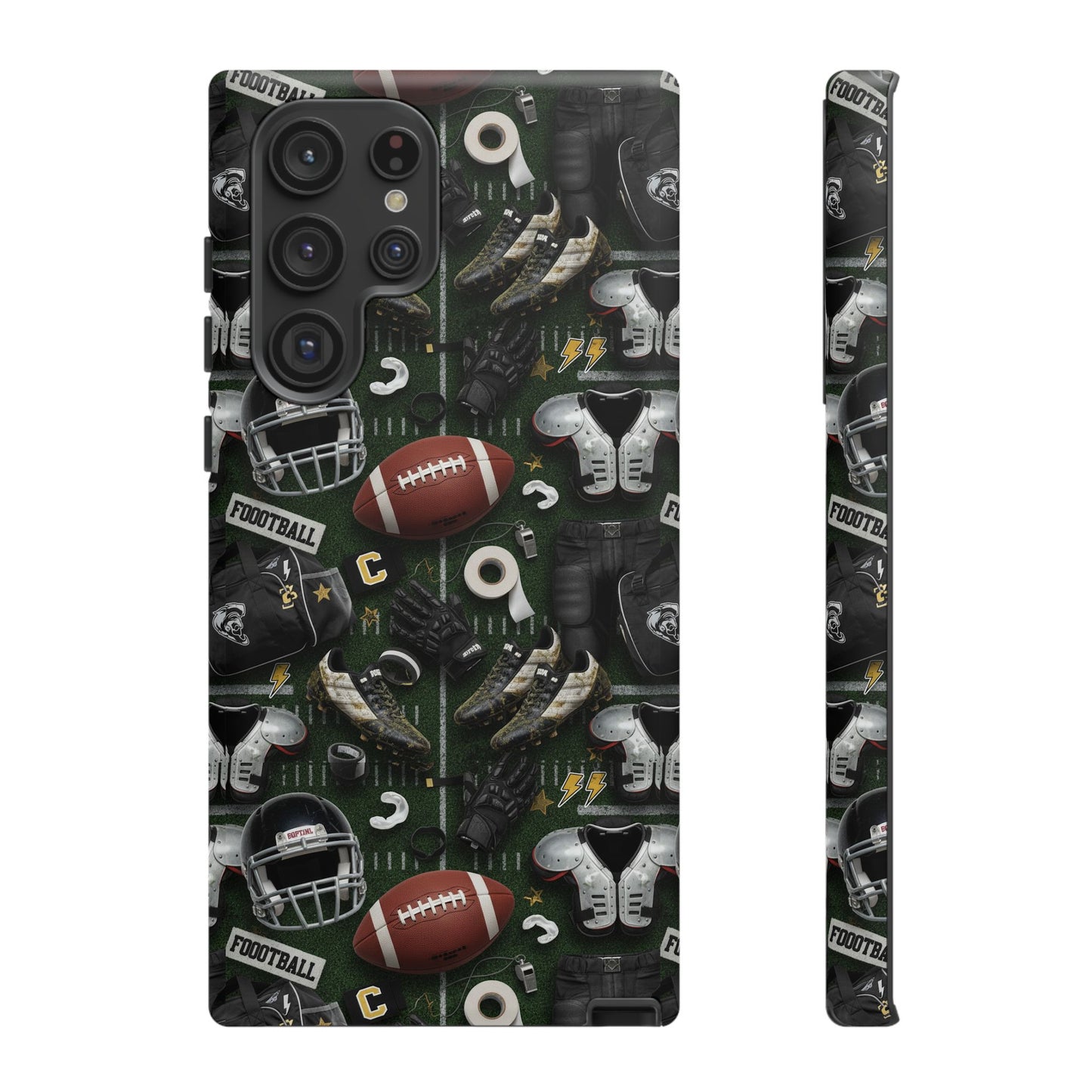 Football Pattern Phone Case – Sports Fan Tough Protective Game Day Case