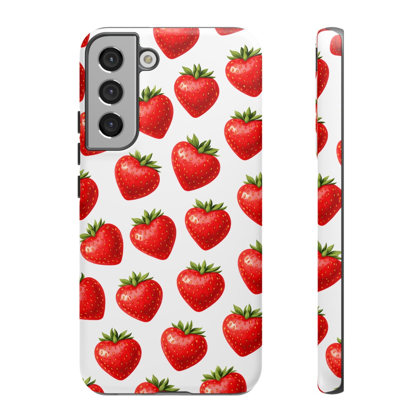 Cute Strawberry Phone Case – Aesthetic Fruit Pattern Protective Cover for Iphone, Samsung Galaxy and Pixel