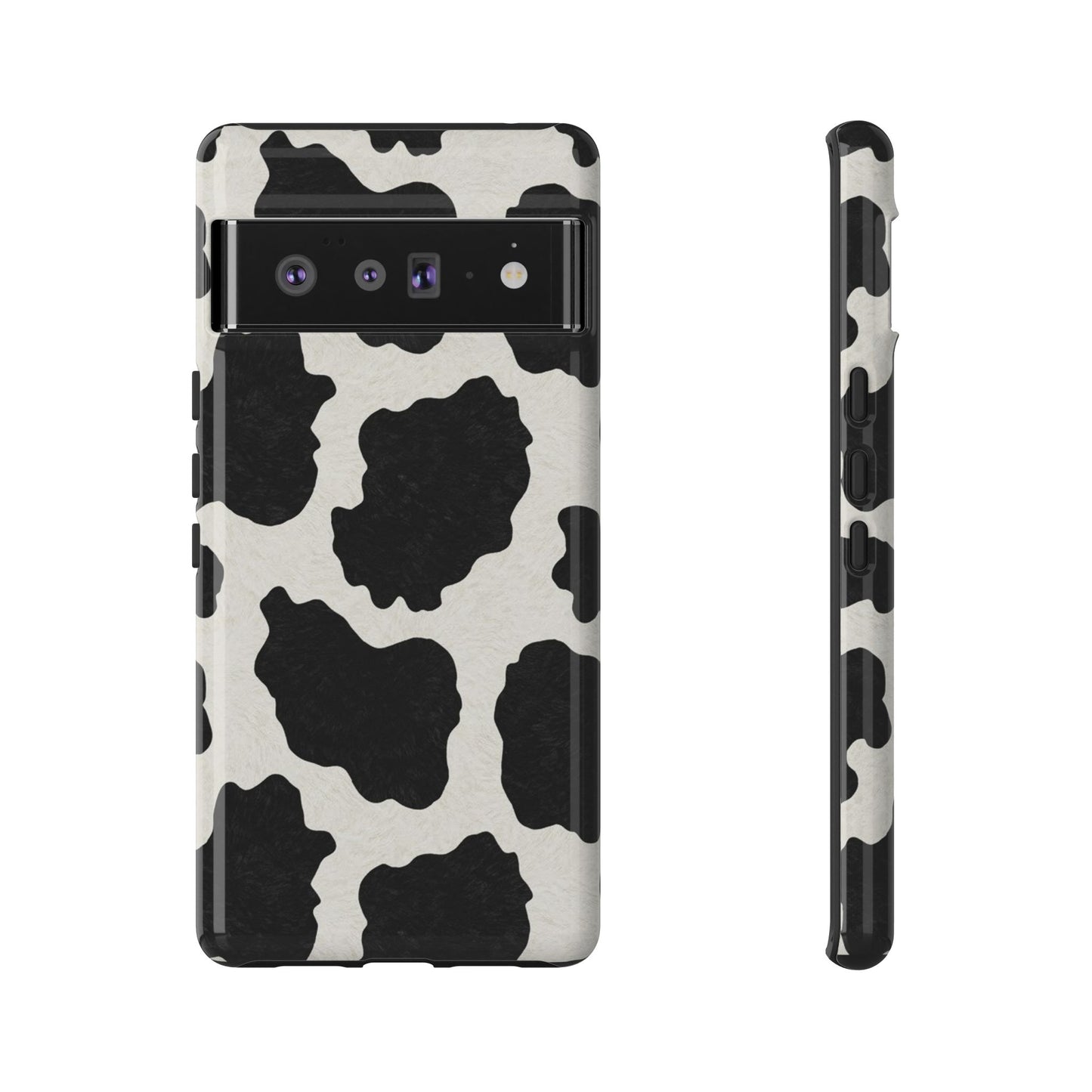Black & White Cow Print Phone Case | Aesthetic Tough Protective Case