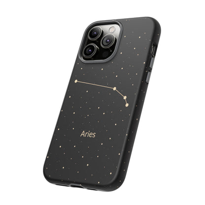 Aries Zodiac Constellation Phone Case – Luxe Gold Celestial Cover