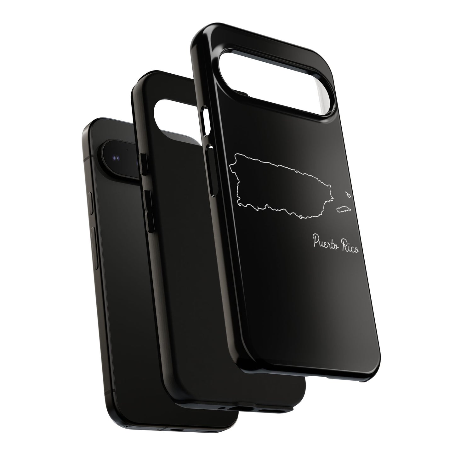Puerto Rico Outline Phone Case – Minimal Country Map Tough Case (iPhone, Samsung, Pixel)