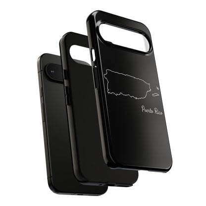 Puerto Rico Outline Phone Case – Minimal Country Map Tough Case (iPhone, Samsung, Pixel)
