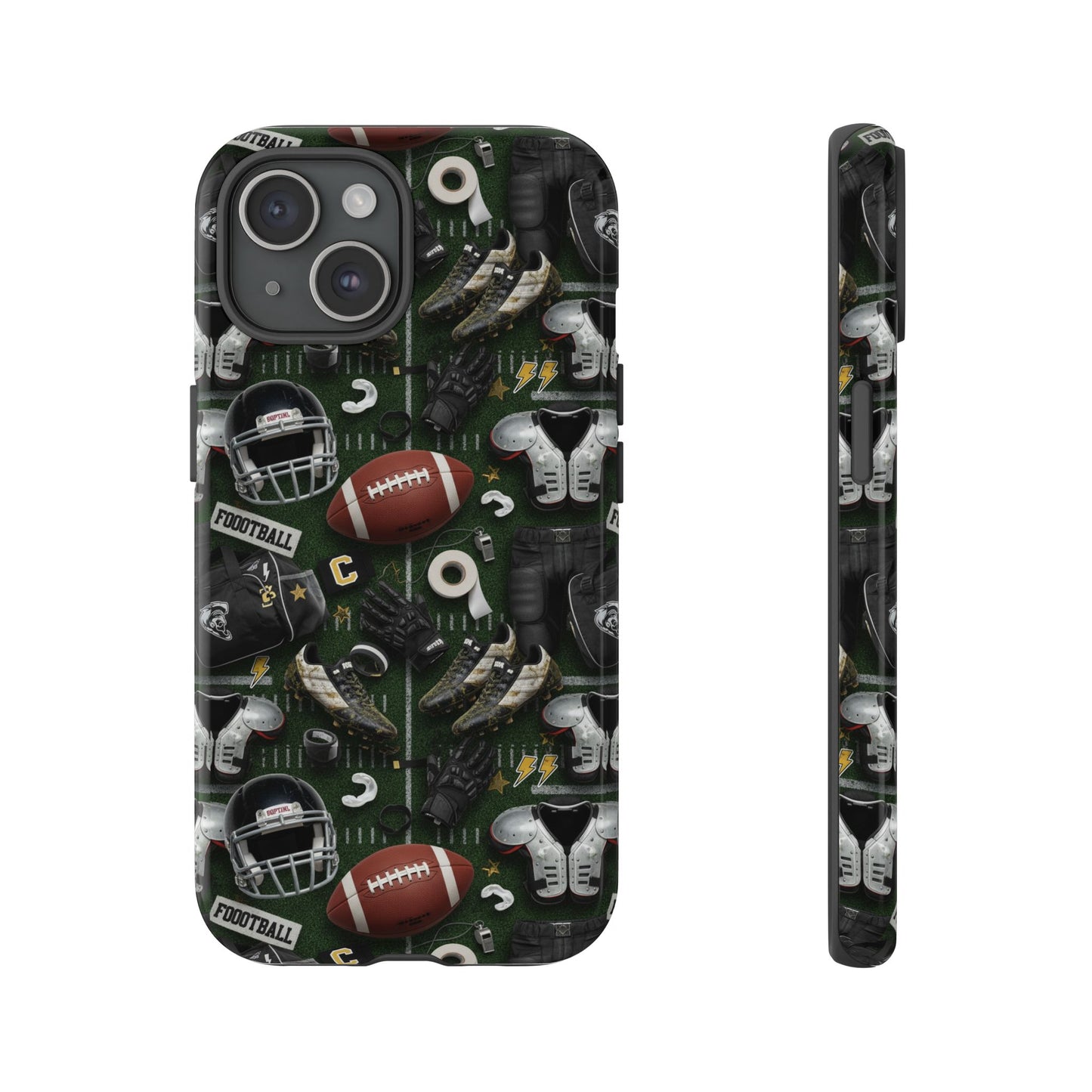 Football Pattern Phone Case – Sports Fan Tough Protective Game Day Case