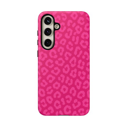 Hot Pink Leopard Print Phone Case – Bold Coquette Leopard Tough Case