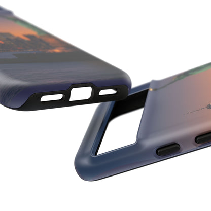 Statue of Liberty Sunset Phone Case – New York City Skyline Travel Aesthetic Tough Case