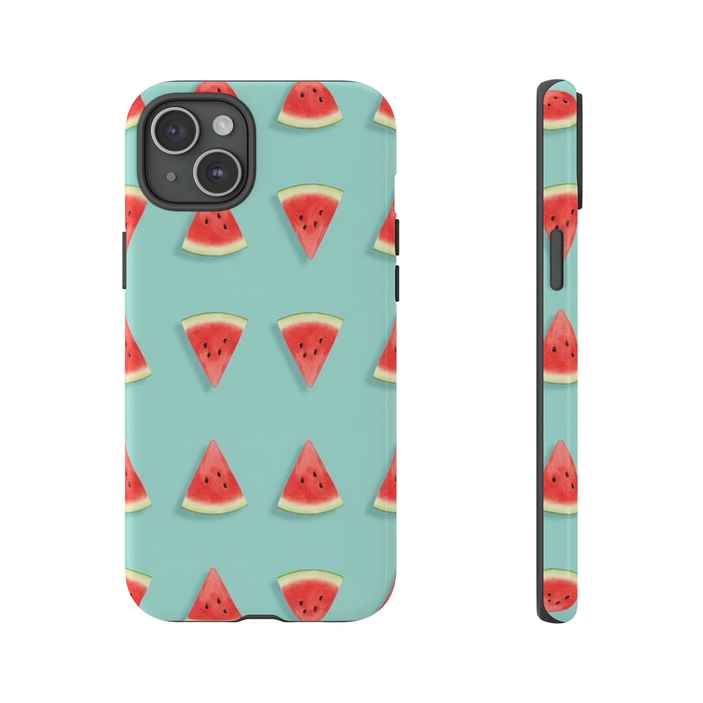 Watermelon Phone Case – Pastel Blue Summer Fruit Tough Case (iPhone, Samsung, Pixel)