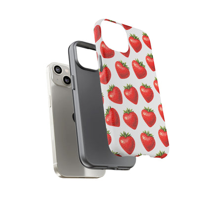 Cute Strawberry Phone Case – Aesthetic Fruit Pattern Protective Cover for Iphone, Samsung Galaxy and Pixel