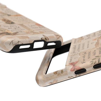 Christian Bible Verse Phone Case | Faith Scripture Aesthetic Floral Christian Case