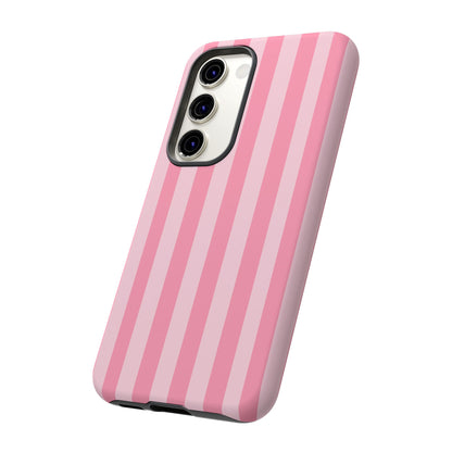Pink Stripe Phone Case – Pastel Coquette Aesthetic Tough Protective Case