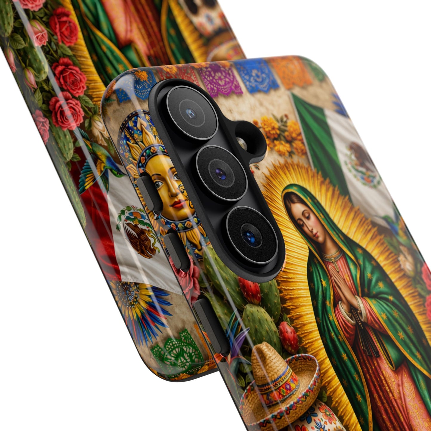 Virgen de Guadalupe Phone Case Mexican Floral iPhone Samsung Pixel Case