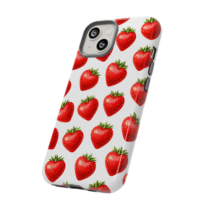 Cute Strawberry Phone Case – Aesthetic Fruit Pattern Protective Cover for Iphone, Samsung Galaxy and Pixel