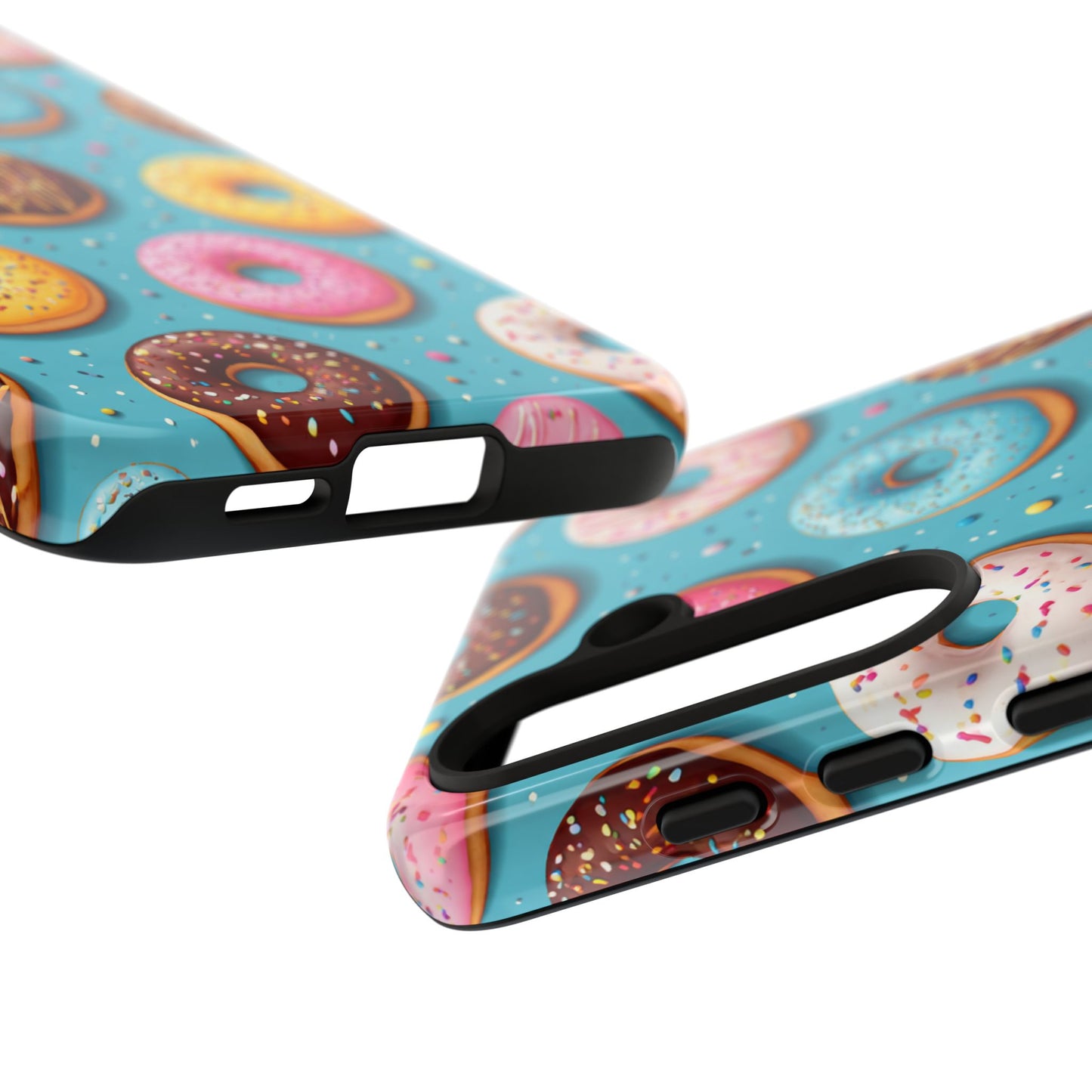 Cute Donut Pattern Phone Case – Colorful Sprinkles Dessert Design for Iphone, Samsung Galaxy and Pixel
