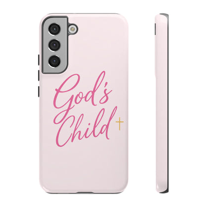 Gods Child Phone Case Christian Pink Aesthetic Tough iPhone Case