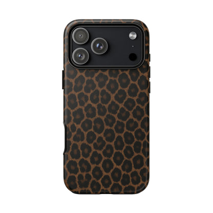 Brown Leopard Print Phone Case | Classic Animal Print Aesthetic Tough Protective Case