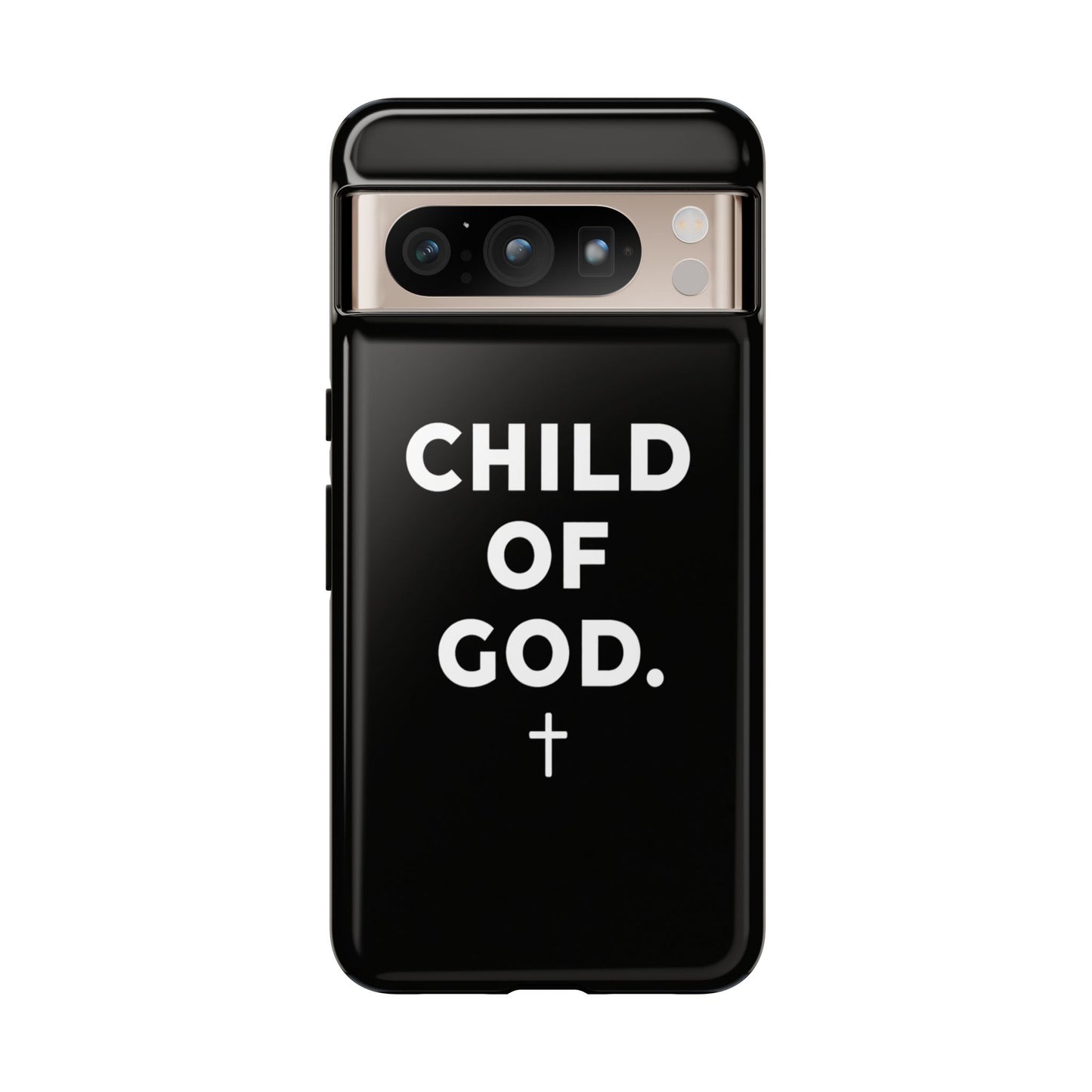 Child of God Phone Case Christian Black Aesthetic Cross Tough Cover