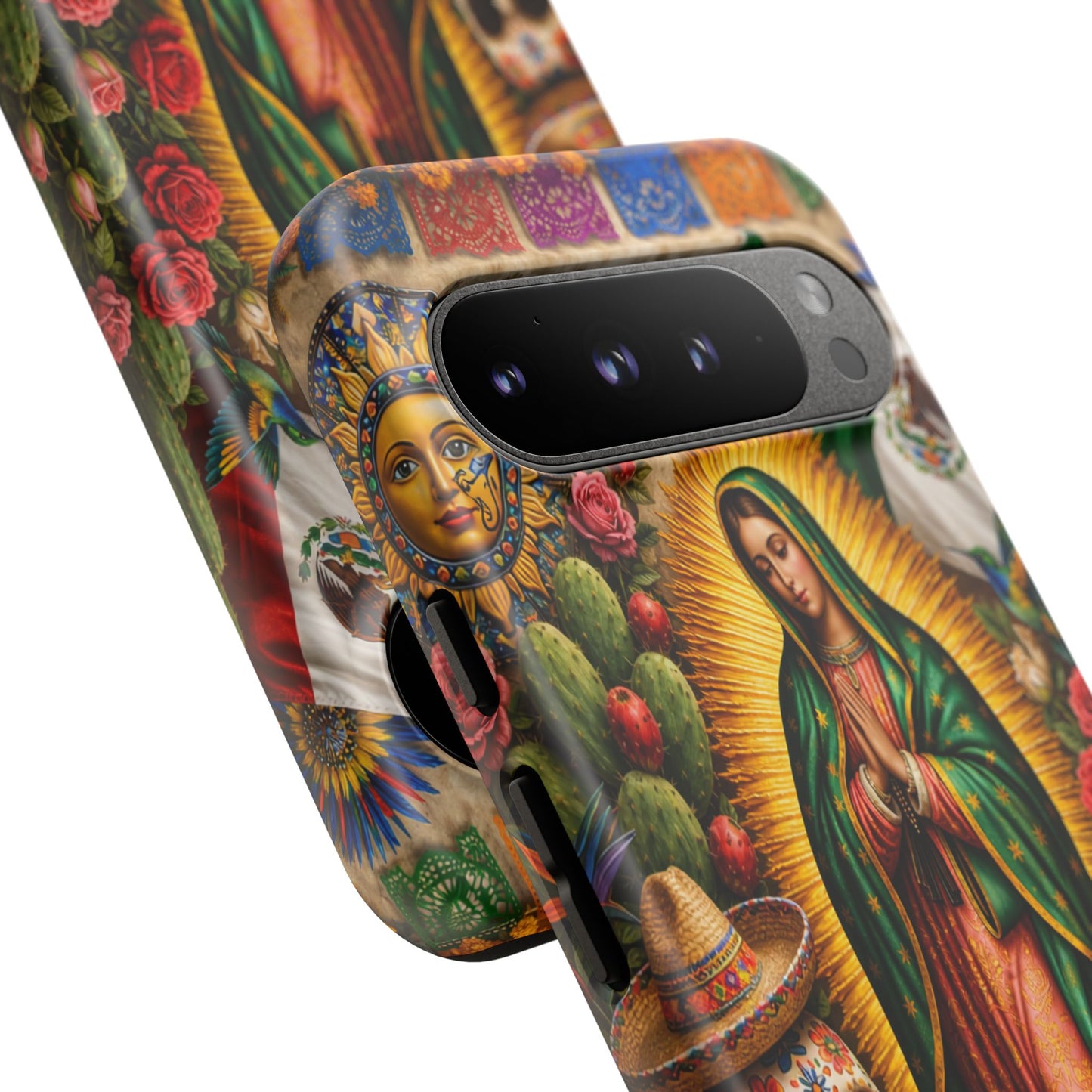 Virgen de Guadalupe Phone Case Mexican Floral iPhone Samsung Pixel Case